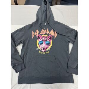 Def Leppard Rock of Ages Grey Hoodie Size Small